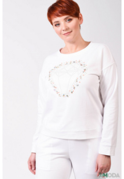 Пуловер Pezzo женский белого цвета от бренда