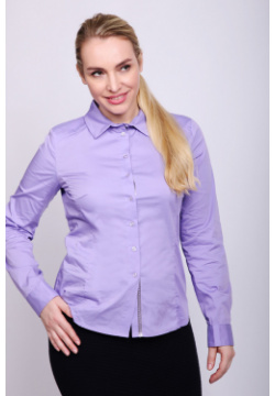 Рубашка с длинным рукавом Pezzo Блуза женская сиреневого цвета фирмы