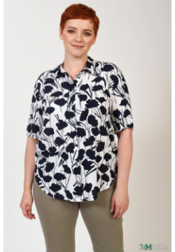 Рубашка с коротким рукавом Erfo Блуза женская белого цвета бренда