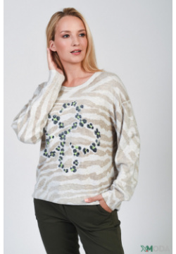 Пуловер Oui женский от бренда  Модель выполнена прямым фасоном