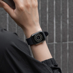 Native Union Ремешок Classic Strap для Apple Watch 42/44/45мм  силикон черный CSTRAP AW L BLK