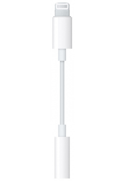 Apple Адаптер Lightning/выход 3 5 мм для наушников  белый MMX62
