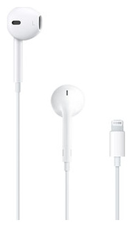 Apple Наушники EarPods с разъёмом Lightning  белый MMTN2