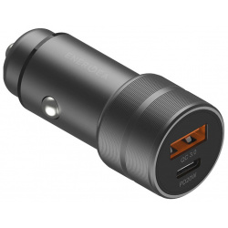 EnergEA Автомобильное зарядное устройство AluDrive USB C + A  PD20+ 38Вт серый CAR AD D20