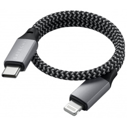 Satechi Кабель USB C  Lightning MFI Cable (25 см) серый космос ST TCL10M