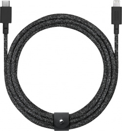 Native Union Кабель Belt Cable USB С  Lightning 3м нейлон черный CL CS BK 3 NP