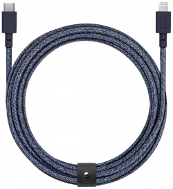 Native Union Кабель Belt Cable USB С  Lightning 3м нейлон индиго CL IND 3 NP