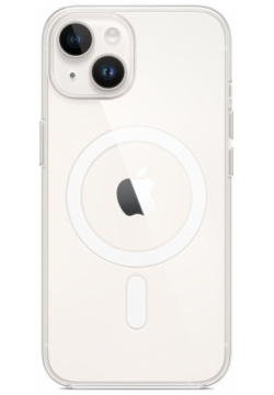 Apple Чехол MagSafe для iPhone 14  поликарбонат прозрачный MPU13