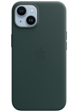 Apple Чехол MagSafe для iPhone 14  кожа «зелёный лес» MPP53 Кожаный