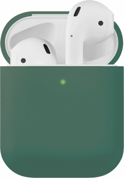 moonfish Чехол для AirPods  Soft Touch темно зеленый MF APC 033 Компактный