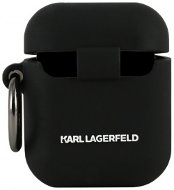 Karl Lagerfeld Чехол & Choupette для AirPods 1/2  черный KLACA2SILCHBK