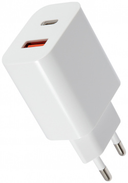 moonfish Сетевое зарядное устройство USB A + C  PD 20 Вт белый MNF32817