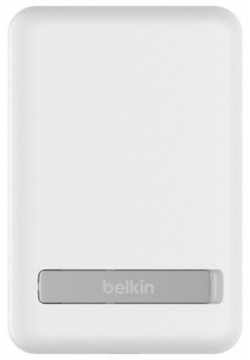 Belkin Внешний аккумулятор Boost Charge Magnetic Wireless с подставкой  5000 мАч белый BPD004btWT