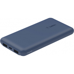 Belkin Внешний аккумулятор + кабель USB A  C 10000мАч синий BPB011btBL К