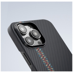 Pitaka Чехол MagEZ 3 Rhapsody для iPhone 14 Pro Max  кевлар черно серый FR1401PM