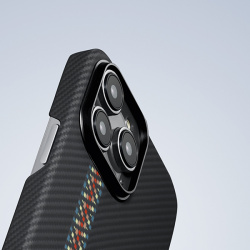 Pitaka Чехол MagEZ 3 Rhapsody для iPhone 14 Pro Max  кевлар черно серый FR1401PM