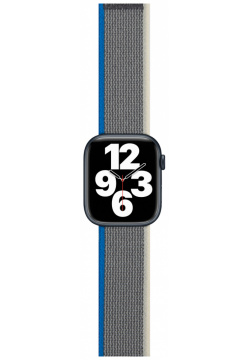 moonfish Ремешок для Apple Watch 38/40/41 мм  нейлон голубой/серый MNF33399 Н