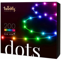 Twinkly Гирлянда елочная электрическая Dots 200 LED Multicolor Edition  10м TWD200STP BEU