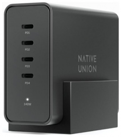 Native Union Сетевое зарядное устройство 4xUSB C  140 Вт черный FAST PD140 BLK EU
