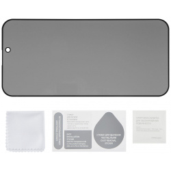 moonfish Защитный экран iPhone 15 Pro Full Screen tempered glass Privacy с шелковой печатью  черный MNF36196