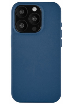 uBear Чехол Capital Leather Case для iPhone 15 Pro MagSafe  тёмно синий CS305DB61PCP I23M