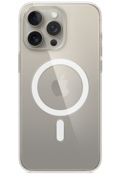 Apple Чехол MagSafe для iPhone 15 Pro Max  поликарбонат прозрачный MT233