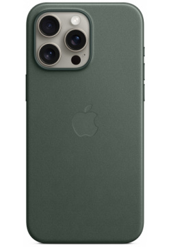 Apple Чехол MagSafe FineWoven для iPhone 15 Pro Max  зеленый MT503