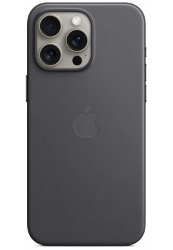 Apple Чехол MagSafe FineWoven для iPhone 15 Pro Max  черный MT4V3