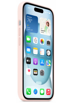 Apple Чехол MagSafe для iPhone 15  силикон розовый MT0U3