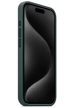 moonfish Чехол MagSafe для iPhone 15 Pro  кожа зеленый MF LCL 011