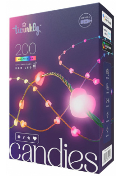 Twinkly Гирлянда Candies Heart Shaped 200 LED  12 м TWKH200RGB G