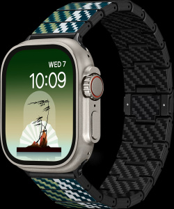 Pitaka Ремешок Wind для Apple Watch  38/49 мм карбон черный AWB2305