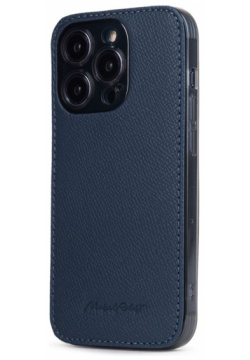 Marcel Robert Чехол Louis для iPhone 15 Pro  теленок темно синий LOUI15PROT1072