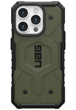 UAG Чехол Pathfinder MagSafe для iPhone 15 Pro Max  оливково/серый 114301117272 С