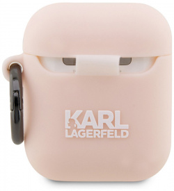 Karl Lagerfeld Чехол Choupette 3D для AirPods 1/2  розовый KLA2RUNCHP