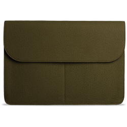 Bustha Чехол конверт Jump Flap Sleeve для Macbook Air/Pro 14" (18/22)  кожа оливковый BST755370