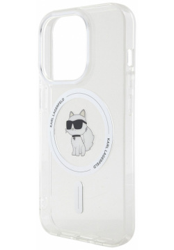 Karl Lagerfeld Чехол NFT Choupette для iPhone 15 Pro MagSafe  розовый KLHMP15LHFCCNOT
