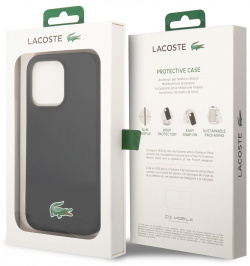Lacoste Чехол Hard Logo для iPhone 15 Pro Max MagSafe  черный LCHMP15XSLOK
