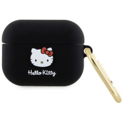 Hello Kitty Чехол 3D Head для Airpods Pro  черный HKAP3DKHSK с фирменным