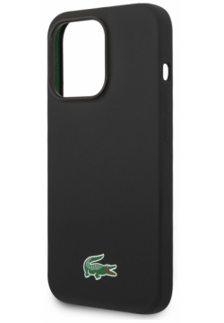 Lacoste Чехол Hard Logo для iPhone 15 Pro MagSafe  черный LCHMP15LSLOK Стильный