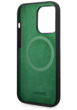 Lacoste Чехол Hard Logo для iPhone 15 Pro MagSafe  черный LCHMP15LSLOK