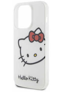 Hello Kitty Чехол Head для iPhone 15 Pro  белый HKHCP15LHCKHST накладка