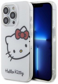 Hello Kitty Чехол Head для iPhone 15 Pro  белый HKHCP15LHCKHST