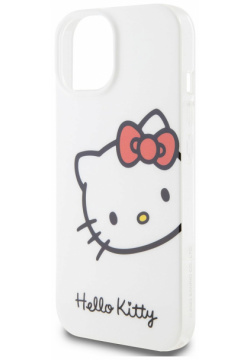 Hello Kitty Чехол Head для iPhone 15  белый HKHCP15SHCKHST