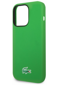 Lacoste Чехол Hard Logo для iPhone 15 Pro Max MagSafe  зеленый LCHMP15XSLON