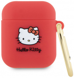 Hello Kitty Чехол 3D Head для Airpods 1/2  фуксия HKA23DKHSF