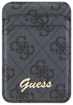 Guess Чехол бумажник Wallet Cardslot Magsafe Script logo  черный GUWMSHG4SHK Б
