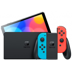Nintendo Игровая приставка Switch OLED Model 64 Гб  синий + красный HEG 001_64GB_Blue_Red