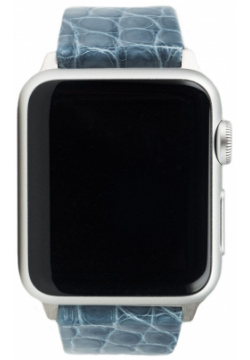 Marcel Robert Ремешок для Apple Watch 38/40 мм  аллигатор сине серый 38IWSTSSF1025