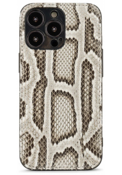 Marcel Robert Чехол Louis для iPhone 15 Pro Max  питон бежевый/коричневый LOUI15PROMP1001
